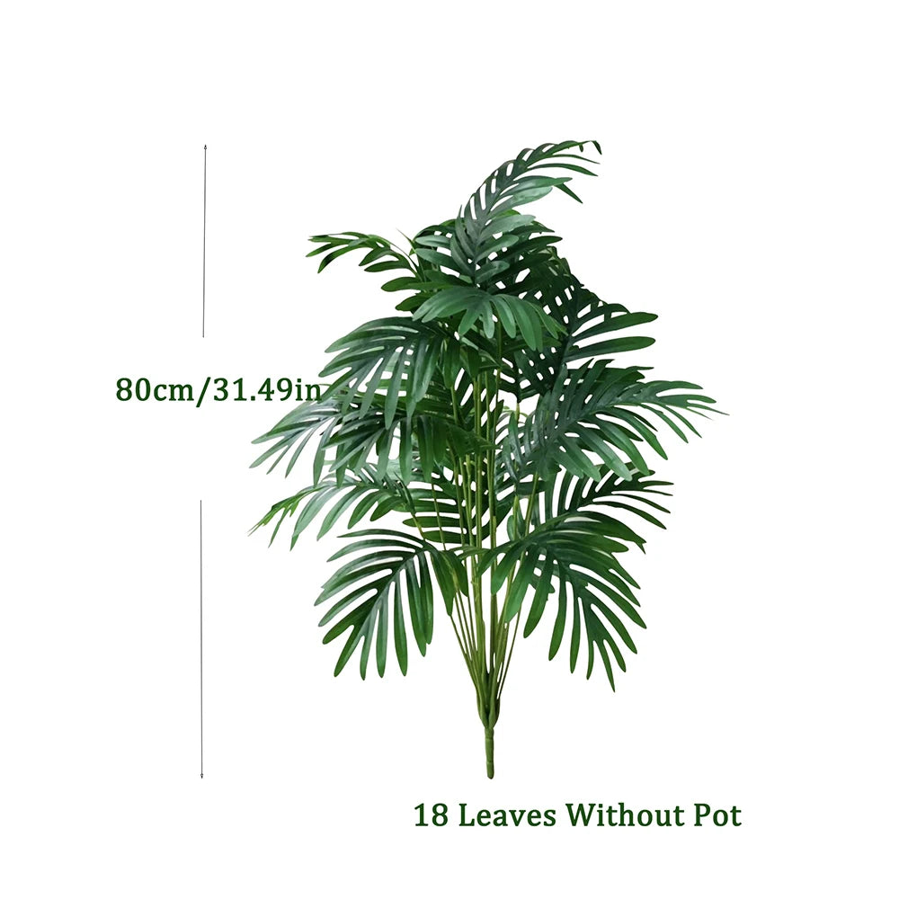 60-80cm Tall Artificial Palm Tree Fake Monstera Plant