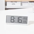 LCD Screen Digital Wall Clock Time Temperature Humidity Time Display
