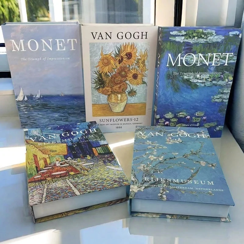 Black Cat Monet Bauhaus Luxe Decorative Books Fake Book Storage