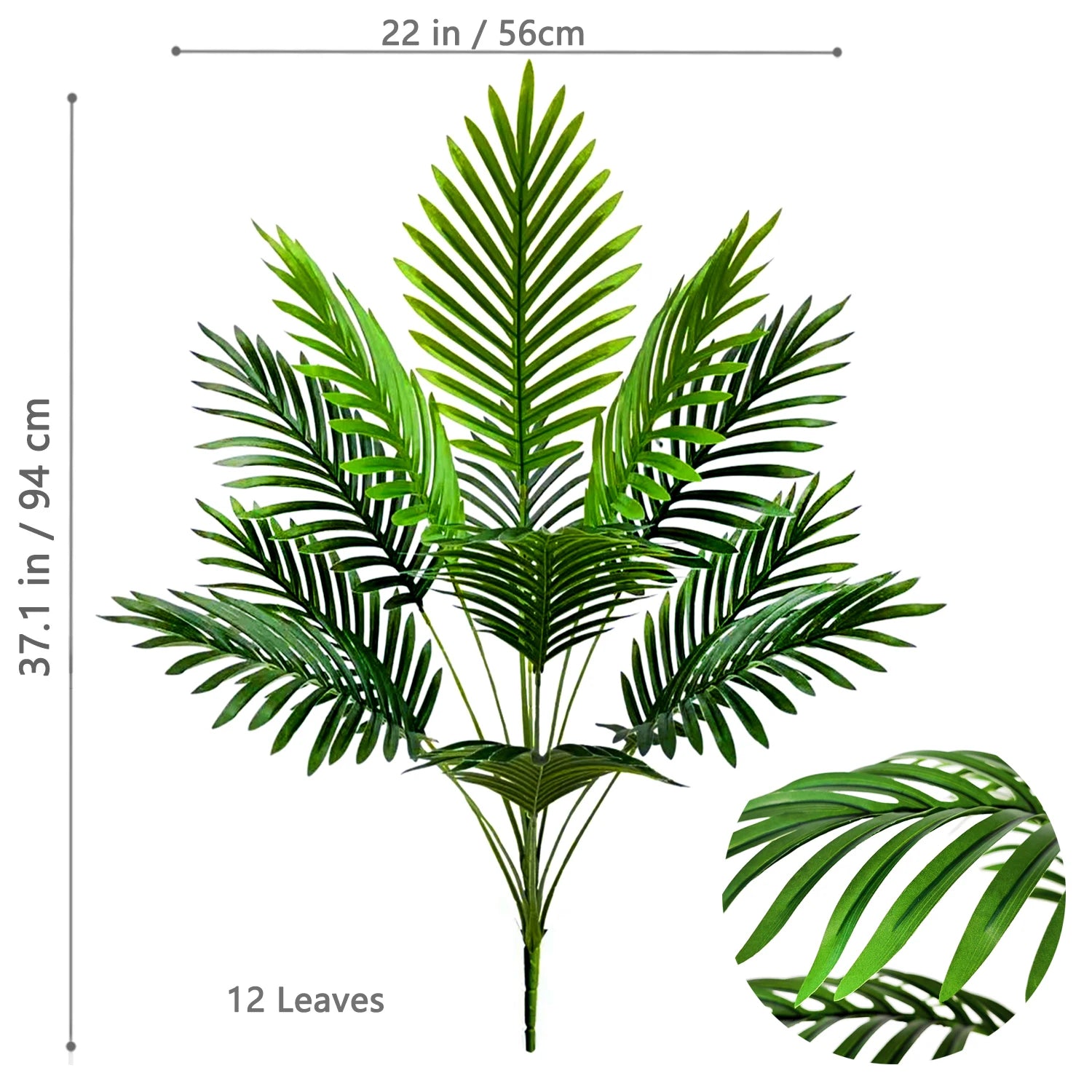 Large Artificial Palm Tree Tropical Fake Plant