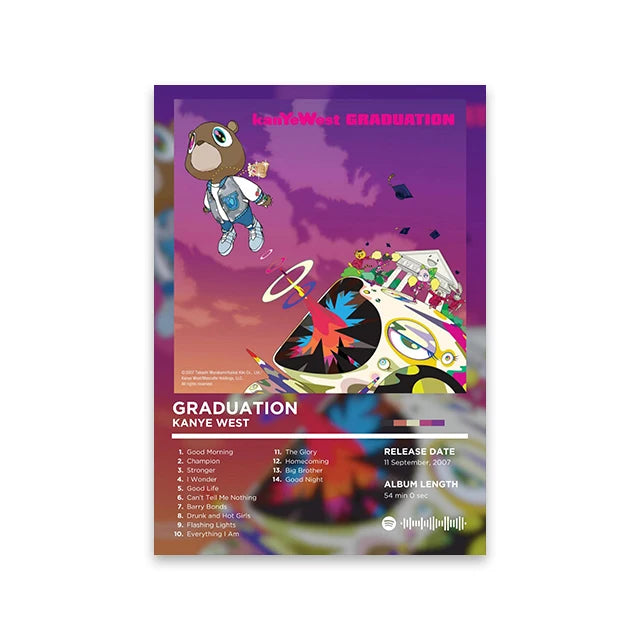 Rapper Album Cover Retro Poster Music Canvas Wall Art Print