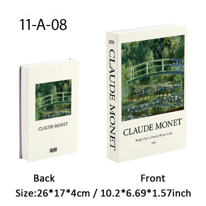 Black Cat Monet Bauhaus Luxe Decorative Books Fake Book Storage