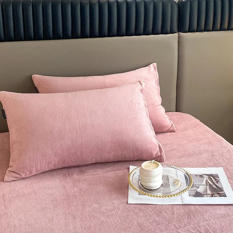 Velvet Fabric Pillowcase Bedding Sleeping Pillowcover