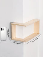 Corner Floating Wooden Shelves