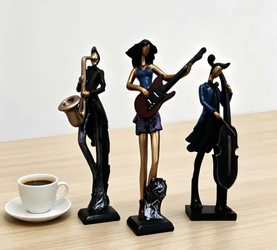 Modern Jazz Musician Resin Statue Art Sculpture