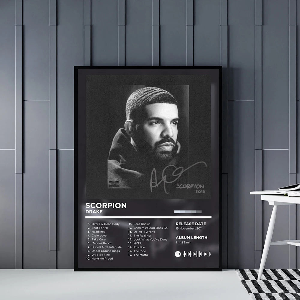 Rapper Album Cover Retro Poster Music Canvas Wall Art Print