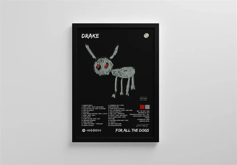 Black and White Drake Concert Cover Poster