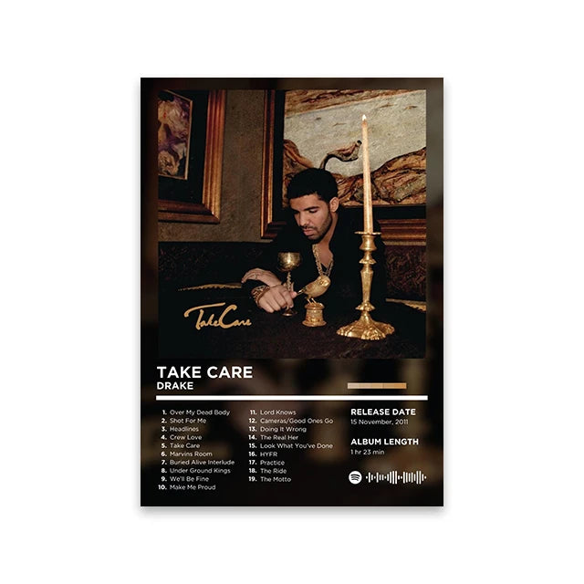 Rapper Album Cover Retro Poster Music Canvas Wall Art Print