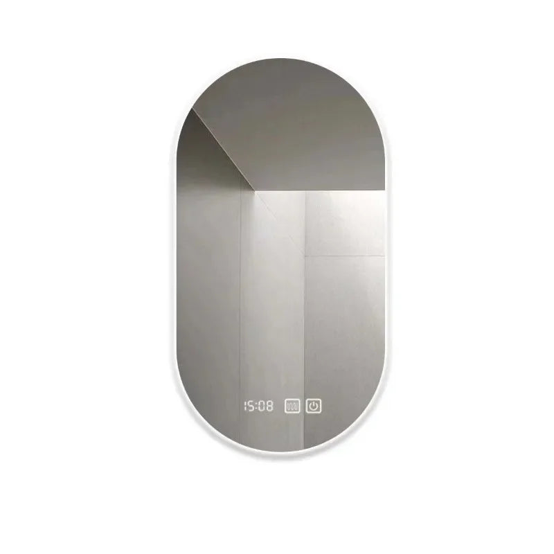 Oval Smart Mirror Defogging Bathroom Mirror with Light Led