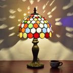 European Style Table Lamp Stained Glass Reading Light
