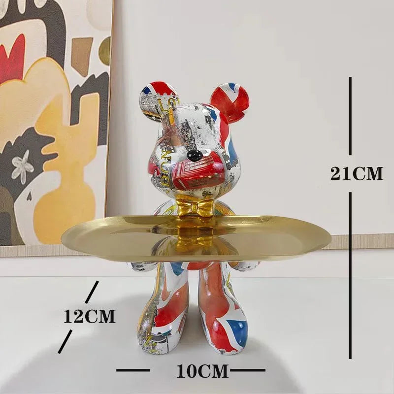 21cm Graffiti Bear Ornament Figurine