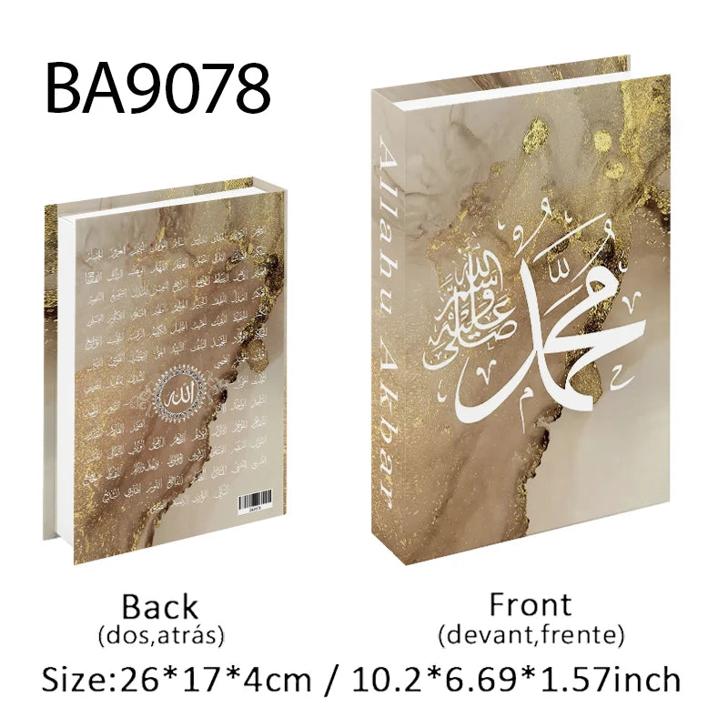 Islamic Mosque Luxury Fake Book Storage Box