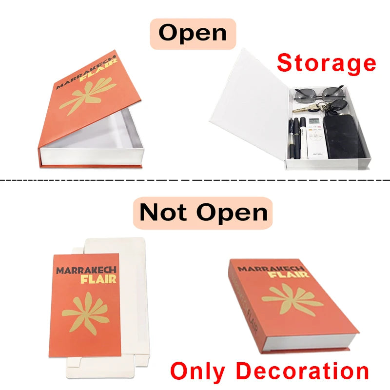 Fashion Luxury Fake Book Storage Box Perfume Decorative Books
