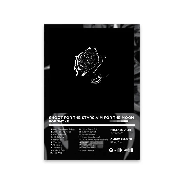 Rapper Album Cover Retro Poster Music Canvas Wall Art Print