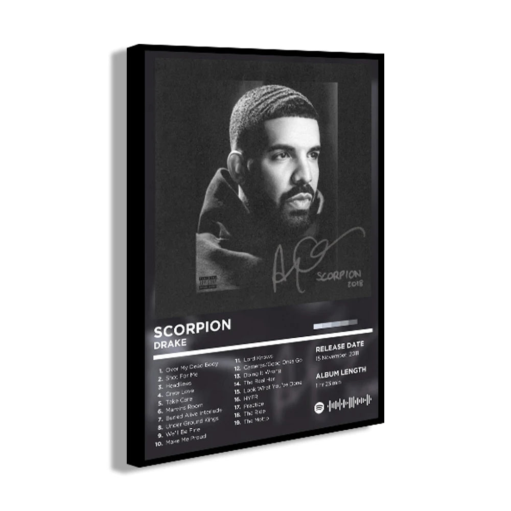 Rapper Album Cover Retro Poster Music Canvas Wall Art Print