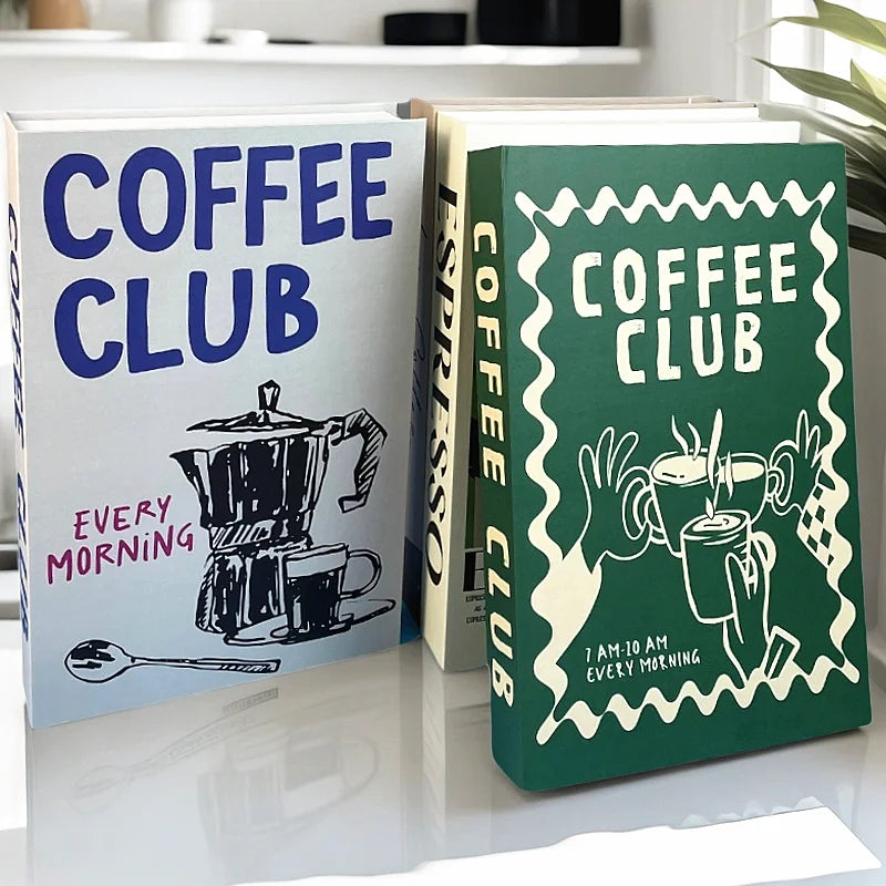 Coffee Lover Open Fake Book Storage Box