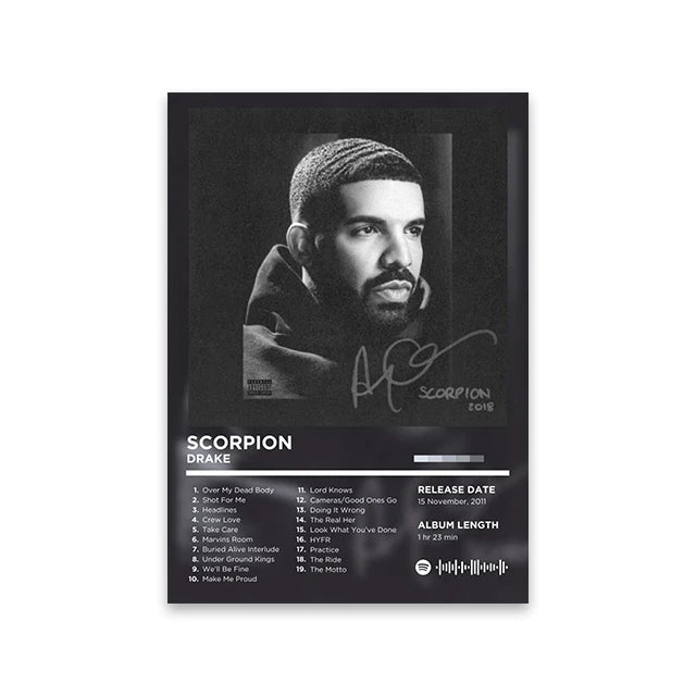 Rapper Album Cover Retro Poster Music Canvas Wall Art Print