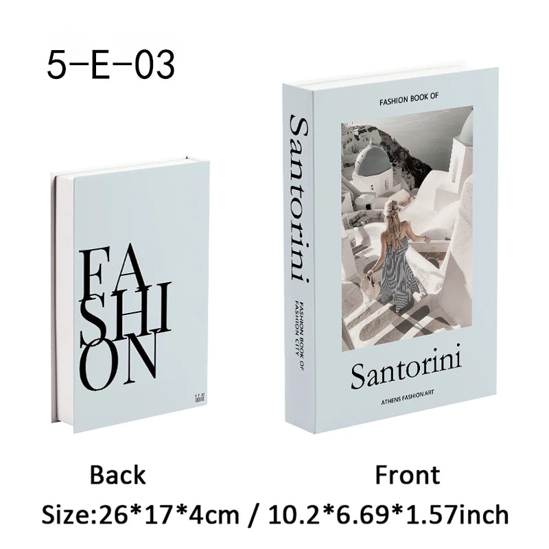 Fashion Paris Milan Luxe Fake book Decorative Books Storage Box