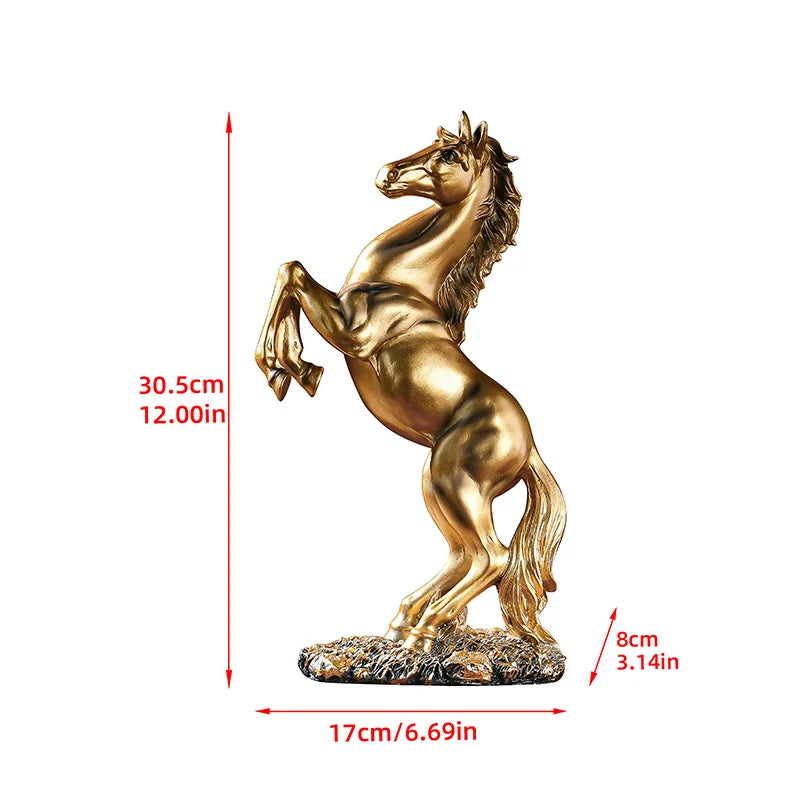 European Style Home Resin Victory Horse Statue