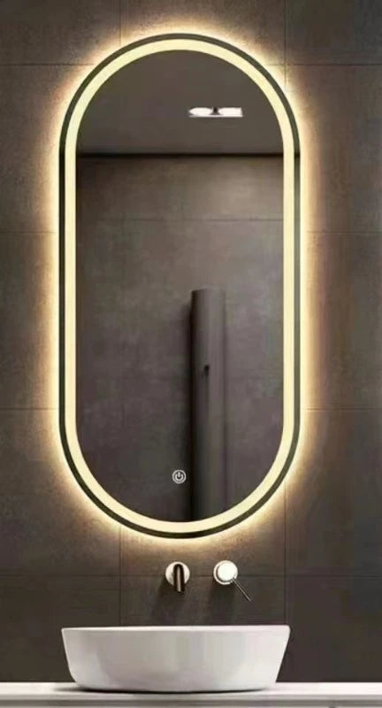 Oval Smart Mirror Defogging Bathroom Mirror with Light Led