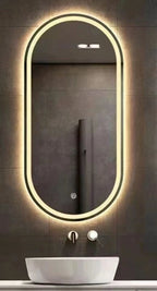 Oval Smart Mirror Defogging Bathroom Mirror with Light Led