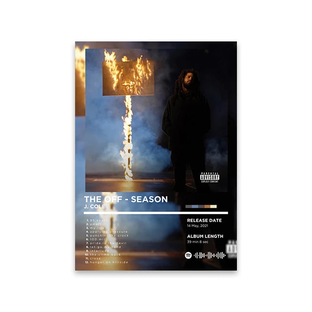 Rapper Album Cover Retro Poster Music Canvas Wall Art Print