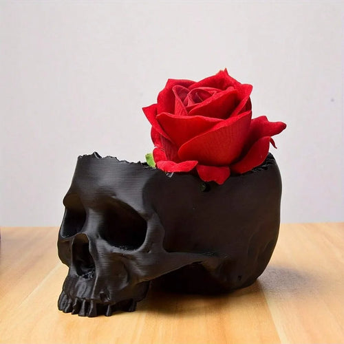 3D printed flowerpot hanging basket skull