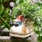 boot-shaped succulent vase
