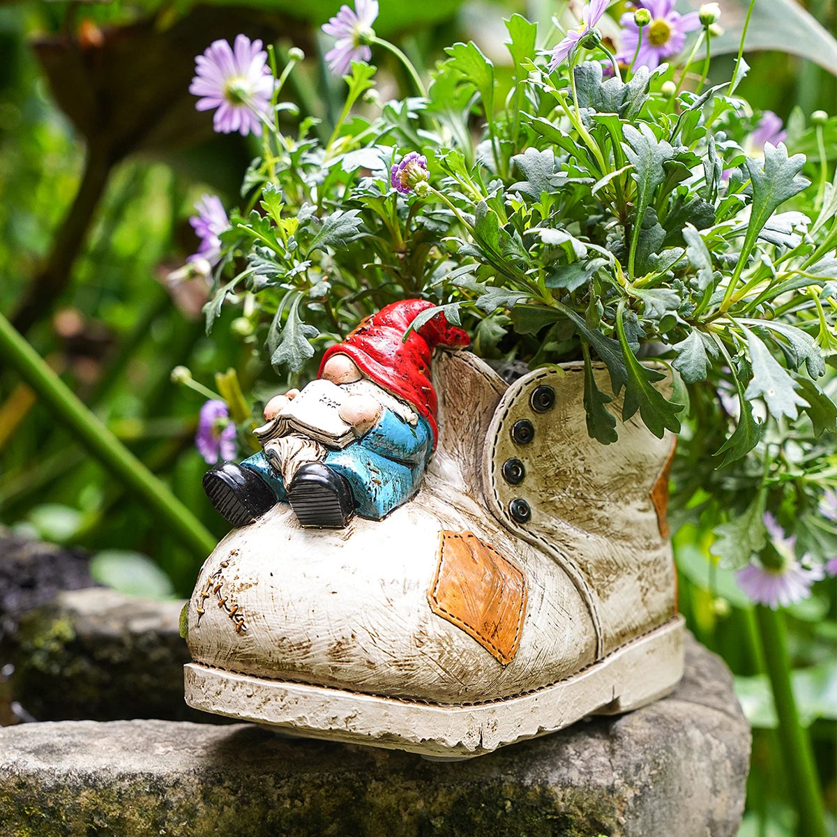 boot-shaped succulent vase