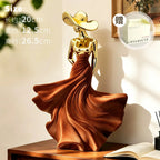 Luxury Home Decor Electroplating Flocked Figure