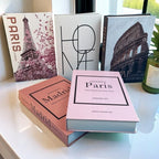 Fashion Paris Milan Luxe Fake book Decorative Books Storage Box