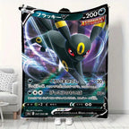 Cartoon Card Pokemon Pikachu Flannel Blanket