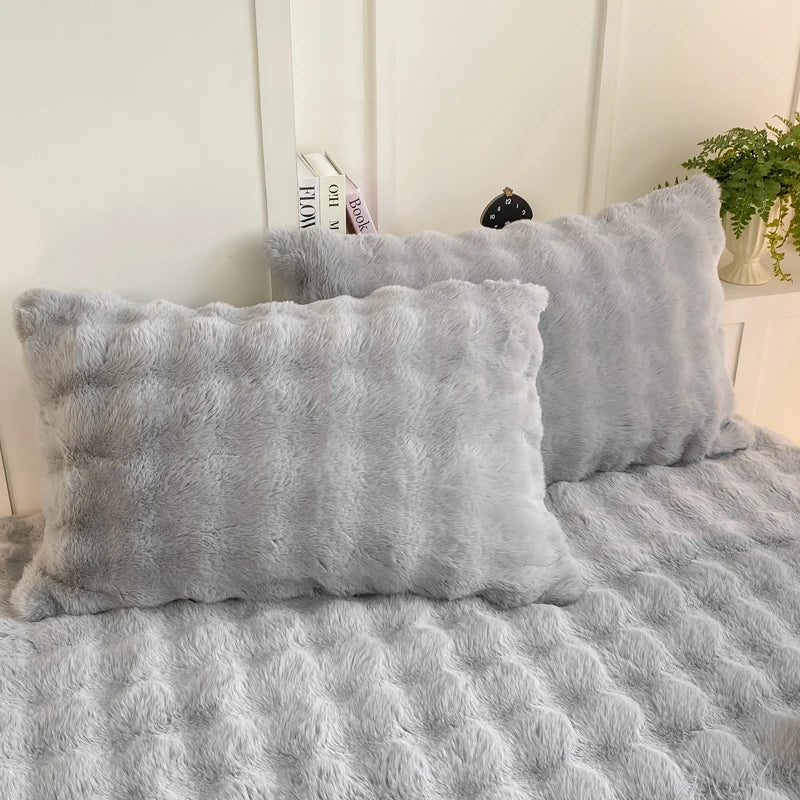 2pcs Fluffy Plush Pillowcase