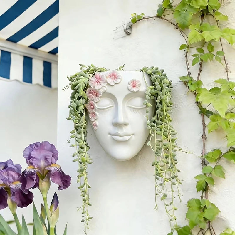Classic Facial Flower Pot Head Wall Flower Pot