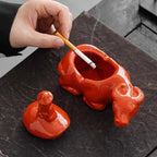 Crab Ashtray with Lid Anti Fly Ash Ceramic Cigar Ashtray