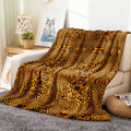 Throw Leopard pattern arts Cow skin pattern Flannel Blanket