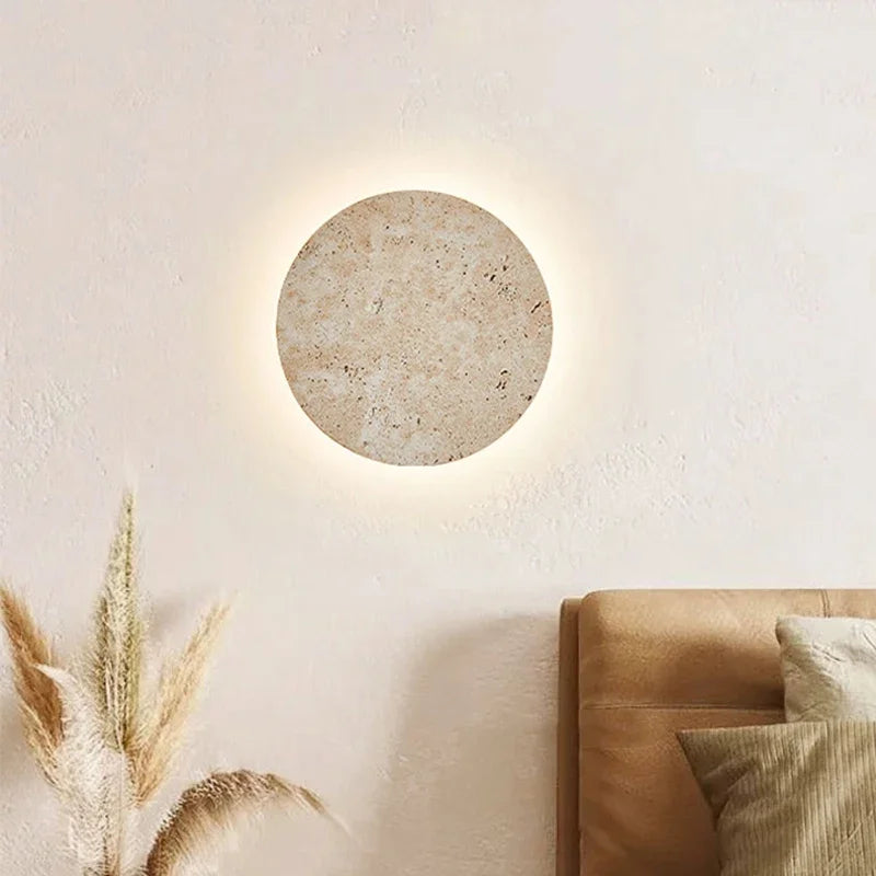 Natural Yellow Cave Stone Led Sconce Lamp